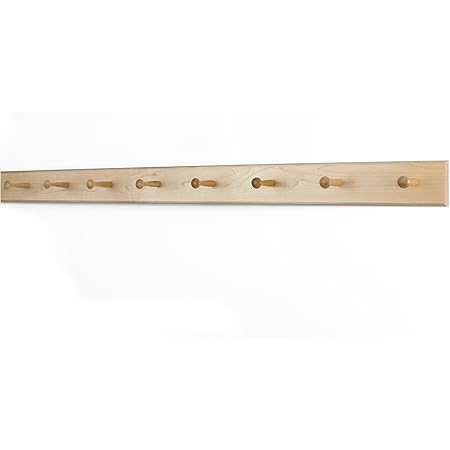 Amazon.com: Maple Shaker Peg Rack with Shelf Made in The USA (Natural ...