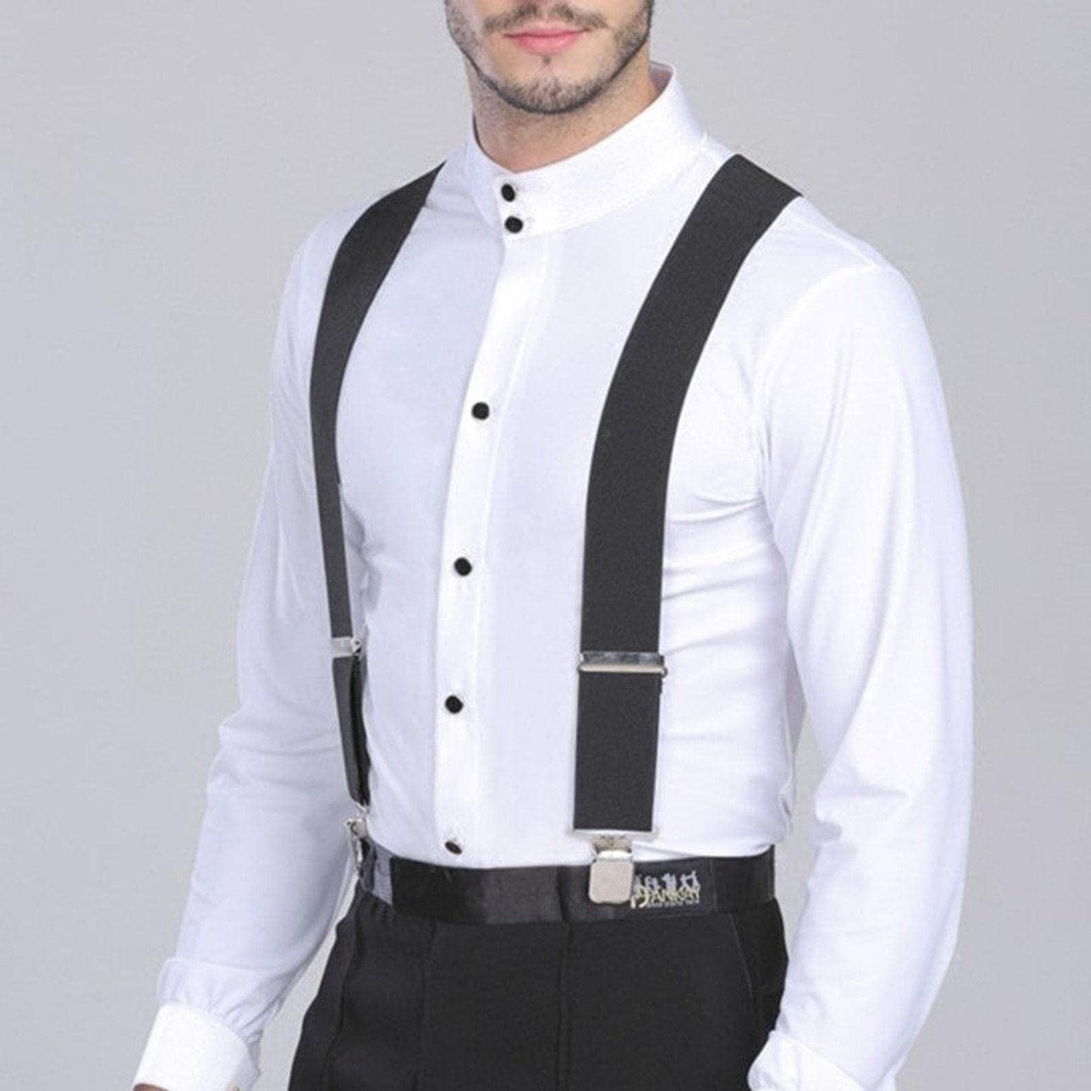 Bretelles Homme Larges Réglable Élastique, Bretelles pour Hommes avec de 4 Clips 5 cm de Large en Forme X, en Métal Extra Fort Bretelles Homme Larges et Vintage