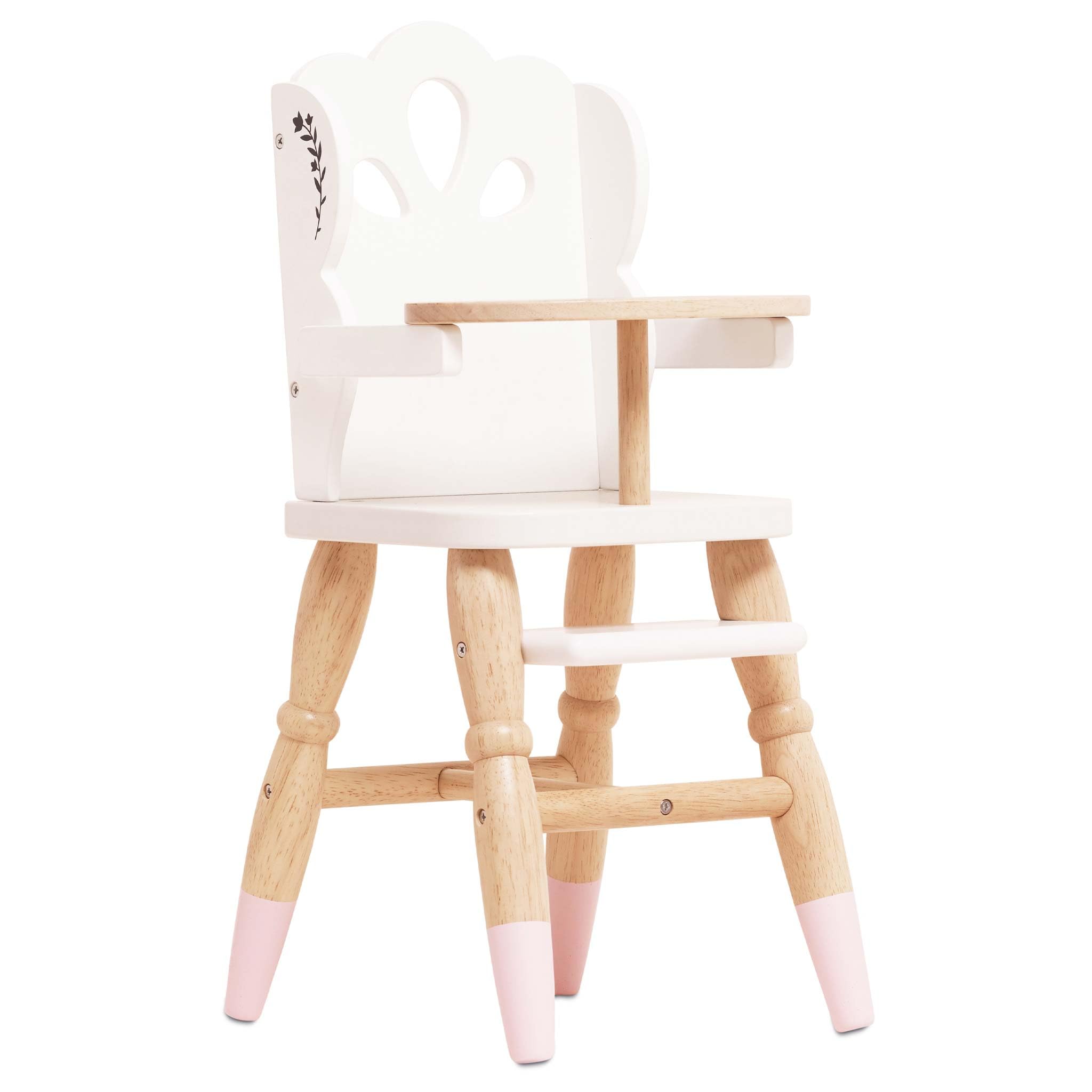 Educational Wooden Toy Role Play Beautiful Doll High Chair | Girls & Boys Pretend Play Toy High Chair - For Ages 3+