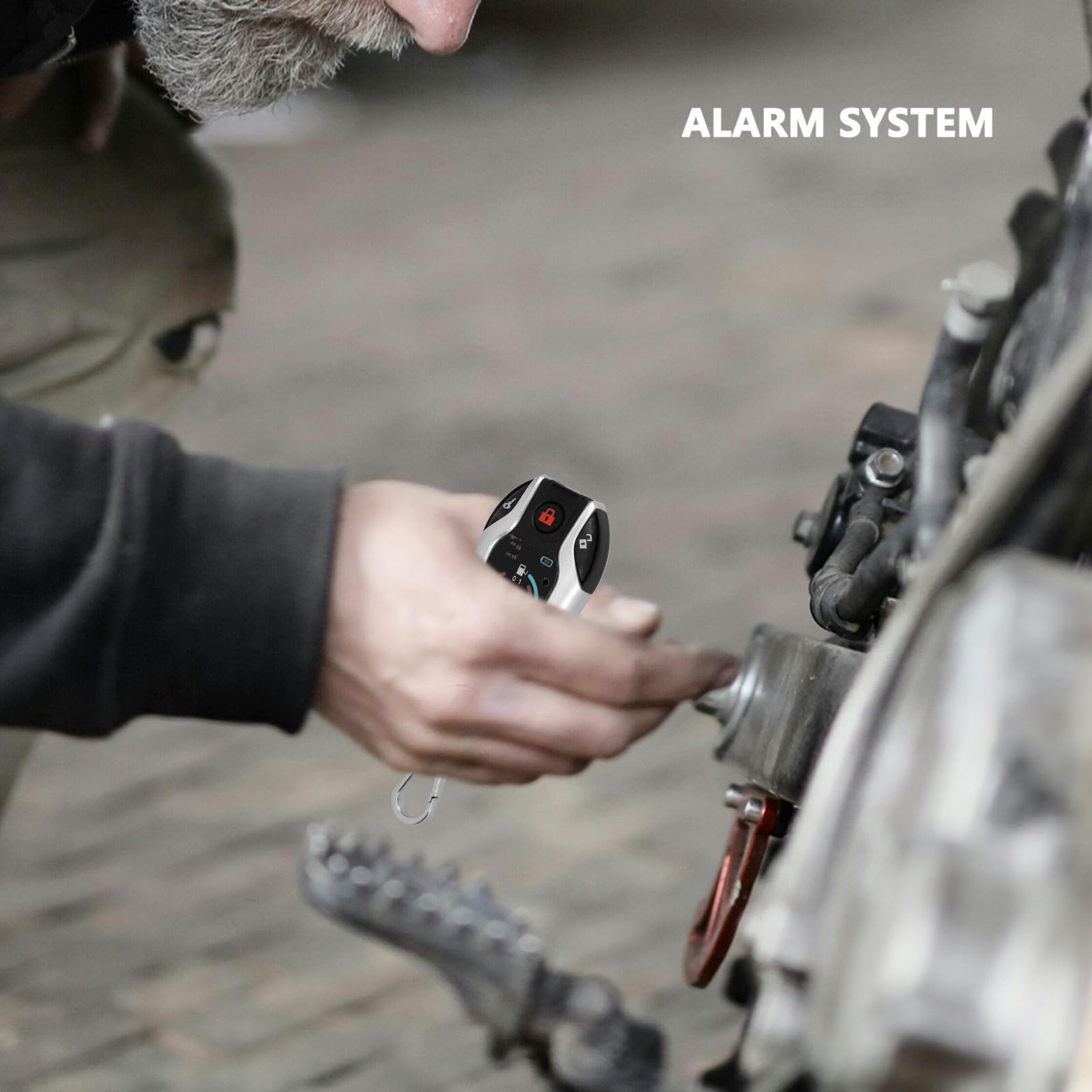 Kit Allarme Sicurezza per Motociclette Telecomando, Resistente alle Intemperie, Localizzatore Veicolo in Plastico, per Protezione Antifurto Moto