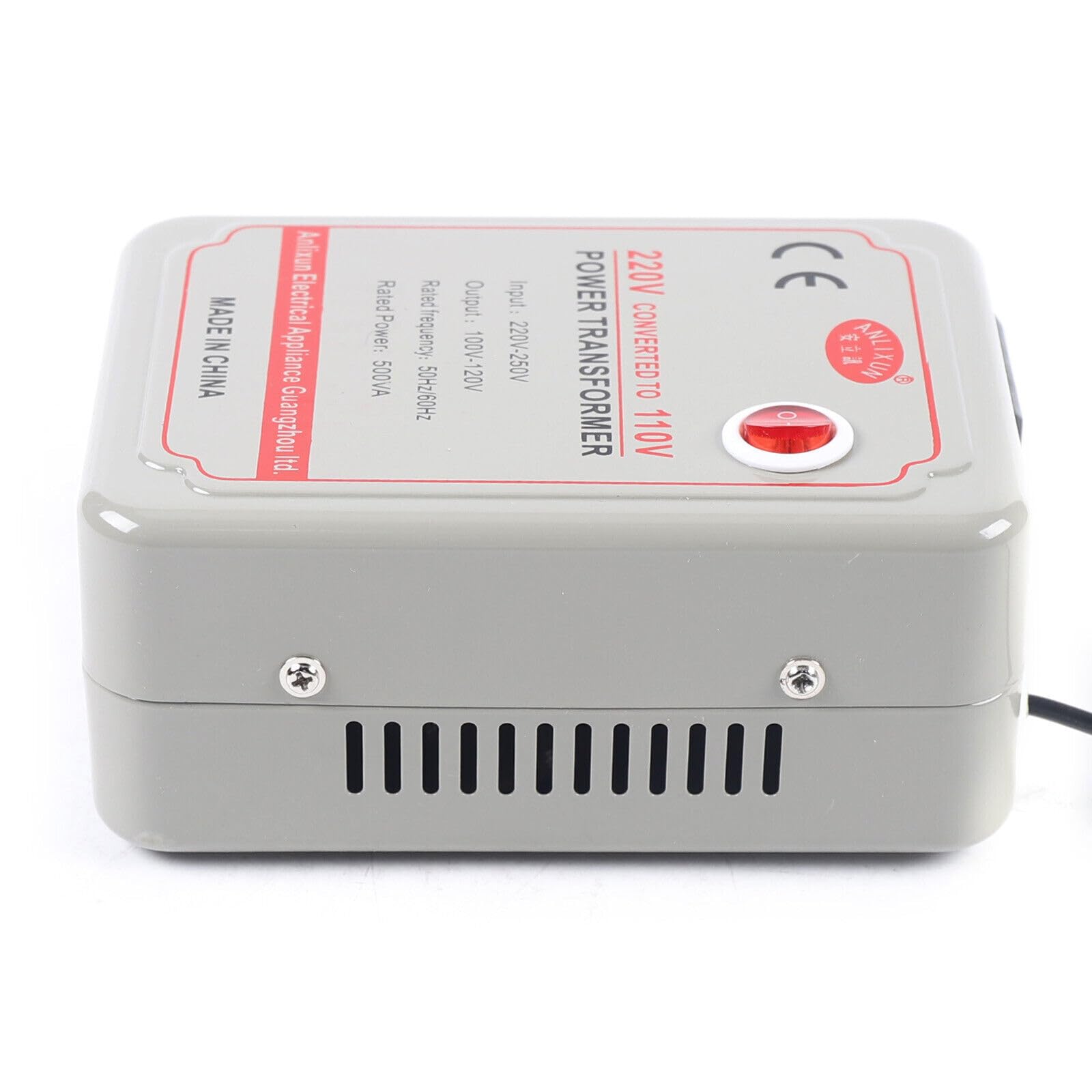 Transformador de voltaje variable potente Convertidor de voltaje Transformador para transformar aparatos eléctricos con un voltaje de 220V-250V en un voltaje de 100-120V.
