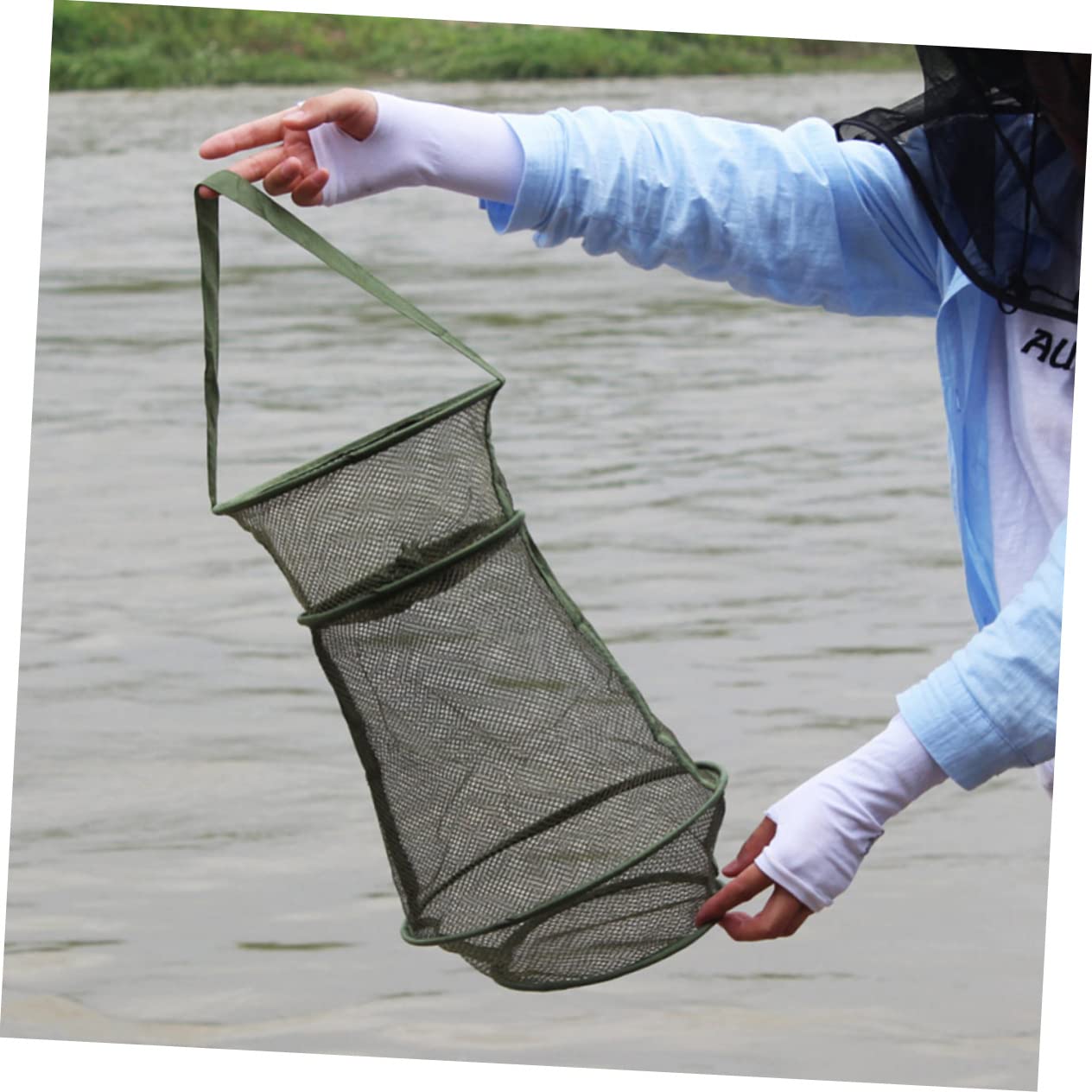 ibasenice Gabbia Per Pesci Fishing Net Reti Per Cesti Per Pesci Pieghevole Presa Netto Guadini Per La Pesca Trappola Per Reti Da Pesca Rete Di Trappole Per La Pesca Green