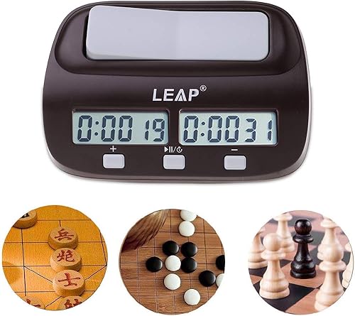 Miniatura 2 de Reloj digital de ajedrez contemporáneo con alarma de cuenta hacia arriba