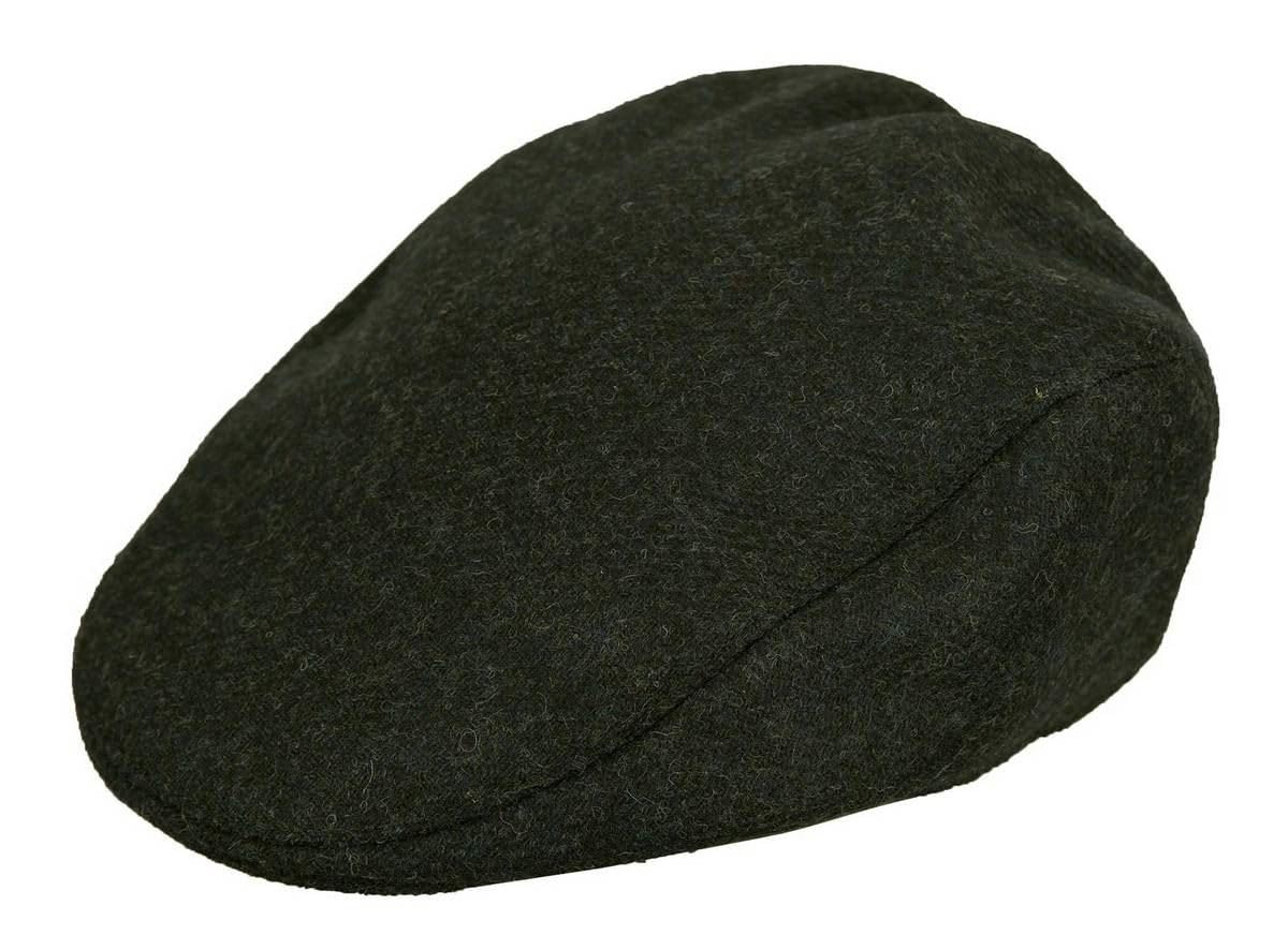 Dents Uk Men's Olive ’S Abraham Moon Plain Tweed Flat Cap - / M