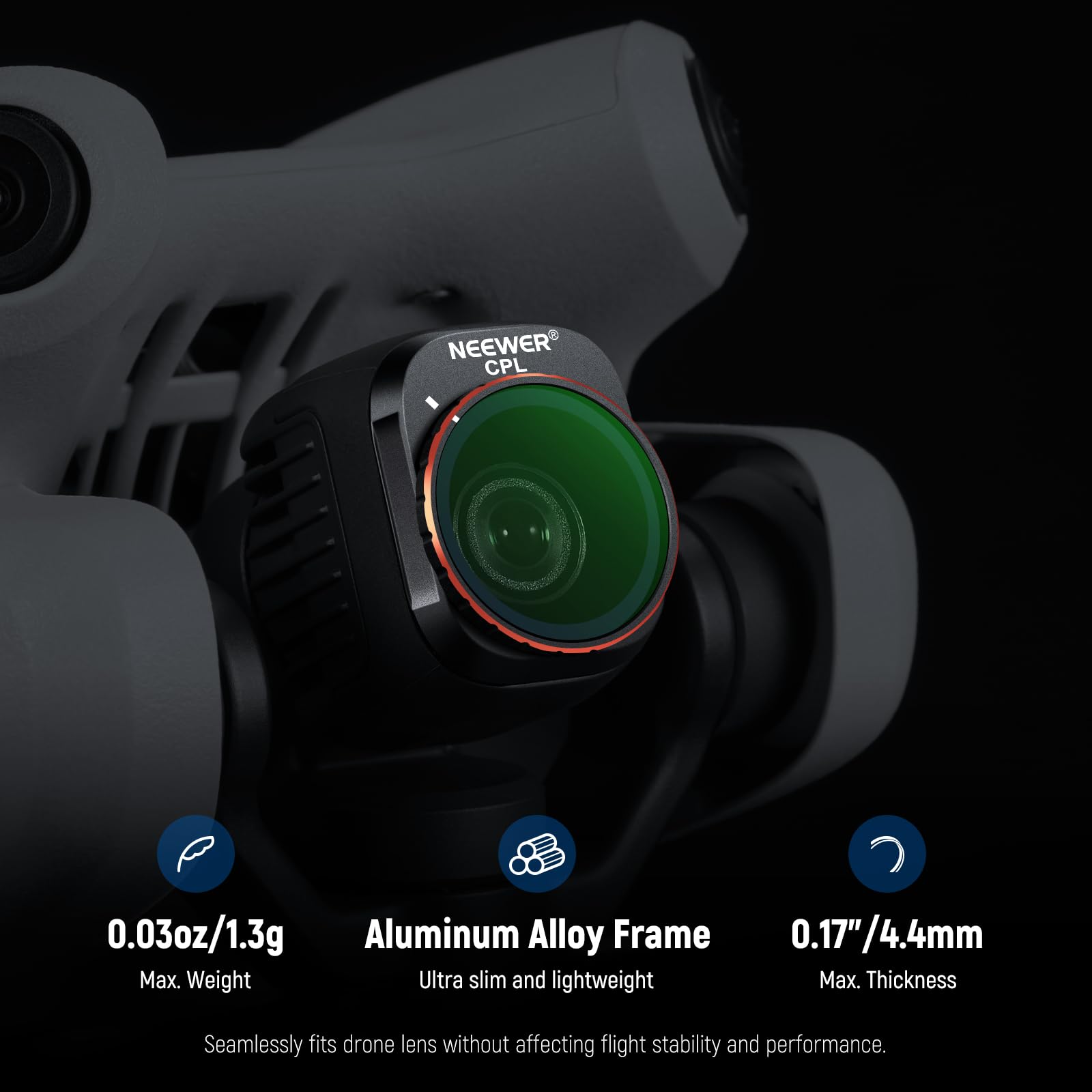 NEEWER Set Filtri Compatibili con DJI Mini 4 Pro,14pz, Filtro ND Polarizzate, ND8 ND16 ND32 ND64 ND128 ND256 ND1000 ND8/PL ND16/PL ND32/PL ND64/PL Black Diffusion 1/4 Inquinamento Luminoso CPL, FL-B05 - Vista 8