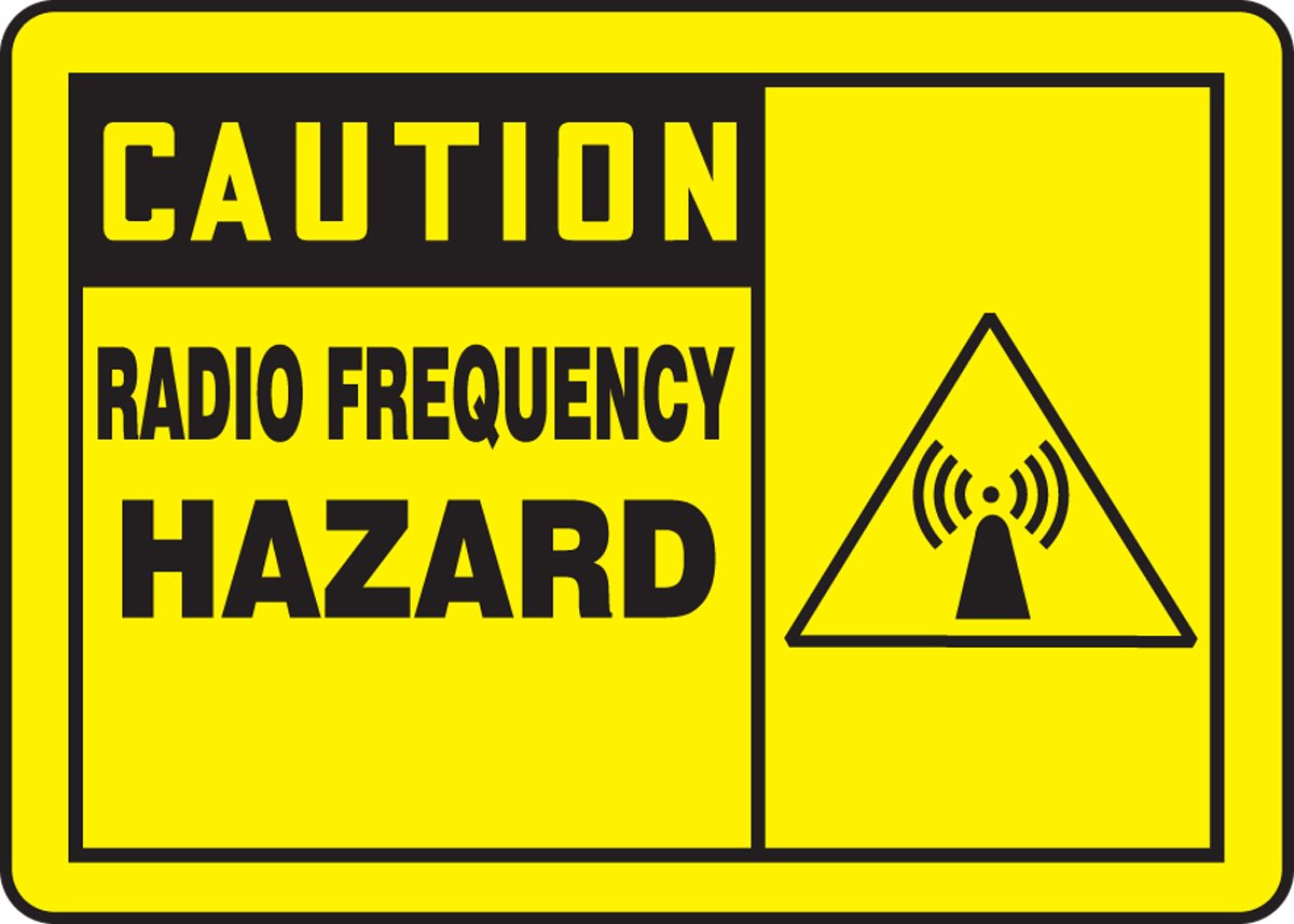 Panneau Dura-Plastic Caution Radio Frequency Hazard Accuform haute densité