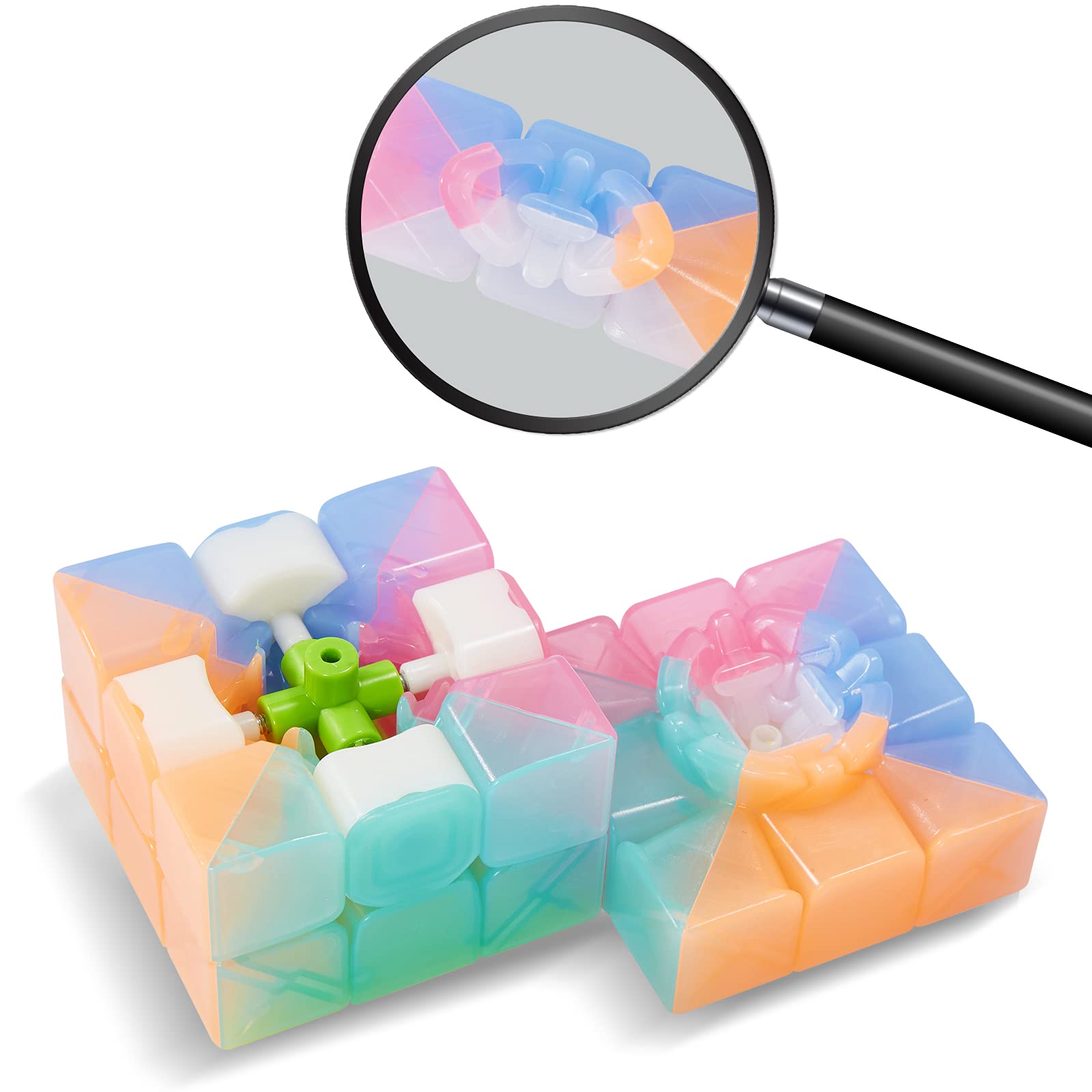 ROXENDA Speed Cube 3x3 Magnétique – Sans Autocollant, Rotation Douce, 11 Niveaux De Tension, Pour Enfants Et Adultes, Compétition