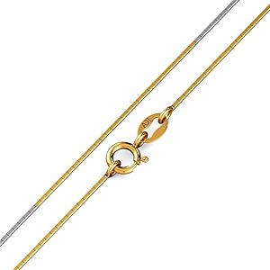 Joyalukkas Women 18K 750 Purity Gold Filled Flat Chain : Amazon.in