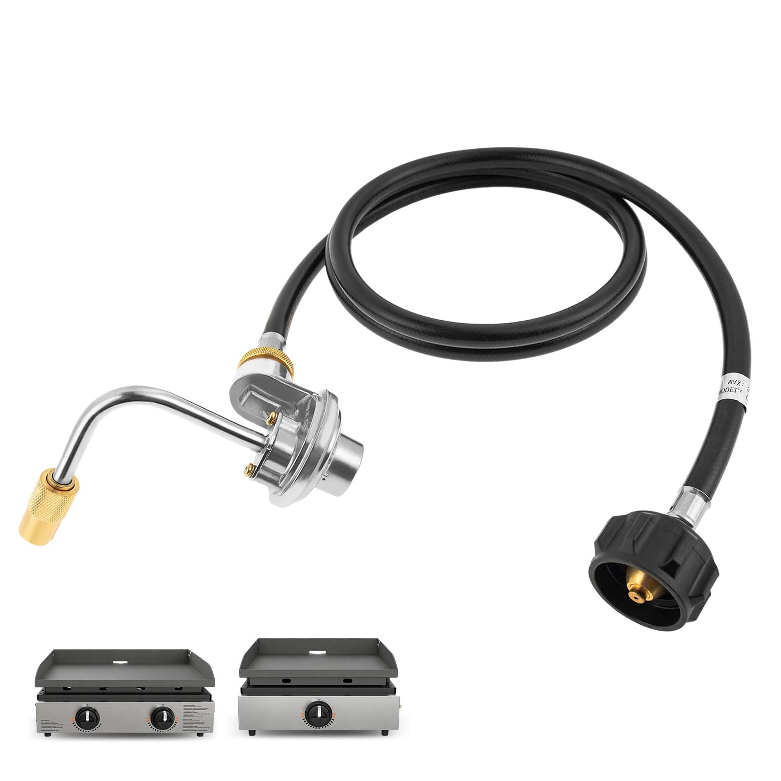 Regulator grilla z wężem adaptera propanu 17/22 cala do grilla stołowego regulator gazu pasuje do CharBroil 19952085 Regulator propanu do Pit Boss 56 cm części grilla