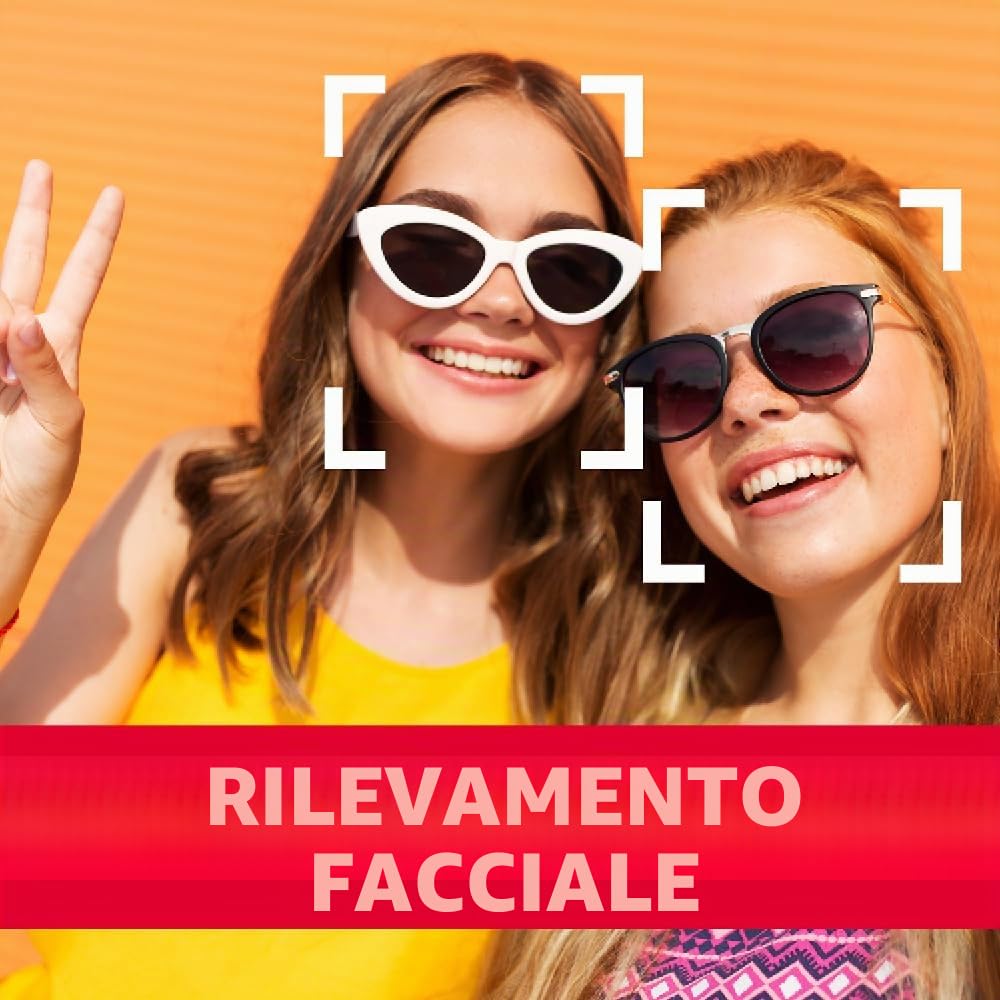 AgfaPhoto - Fotocamera Compatta Digitale 24MP - Realishot DC5500 - Schermo LCD 2,4" - Zoom Digitale 8X - Video HD 720p - Autofocus, Rilevamento Viso & Stabilizzazione - Batteria al Litio - Argento