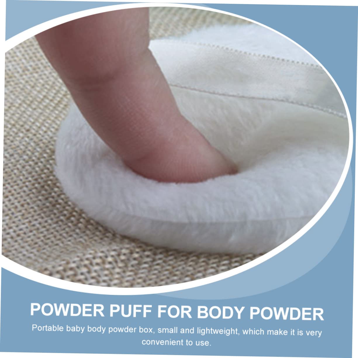 WRITWAA Travel-Friendly Powder Puff Box Set 4pcs Plastic Sponge Easy One-Hand Application