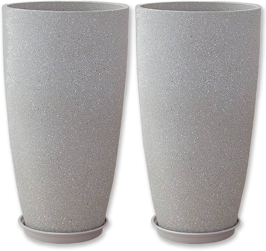 Amazon.co.jp: Floralies プランター 大型 おしゃれ 受け皿付き 2個 Amazon.co.jp: Floralies プランター 大型 おしゃれ 受け皿付き 2個