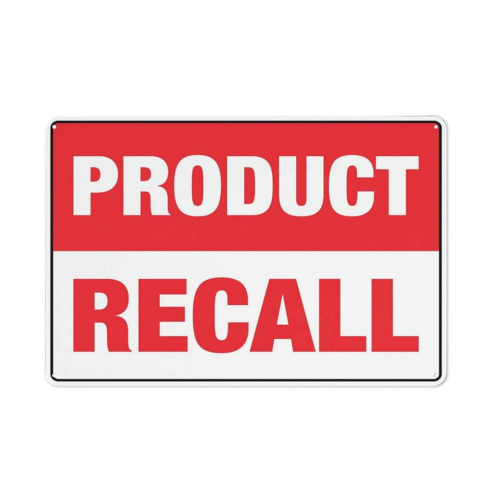 Xewazd A2009 Product Recall 8"X12" Rust-Resistant Aluminum Sign - Indoor & Outdoor Use For Fence & Yard
