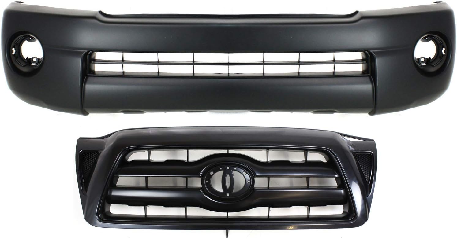 Garage-Pro Front Bumper Cover Kit For Toyota Tacoma 2005-2010, 2Pc Kit, Bumper, Grille, Textured, for 4WD and Pre Runner RWD