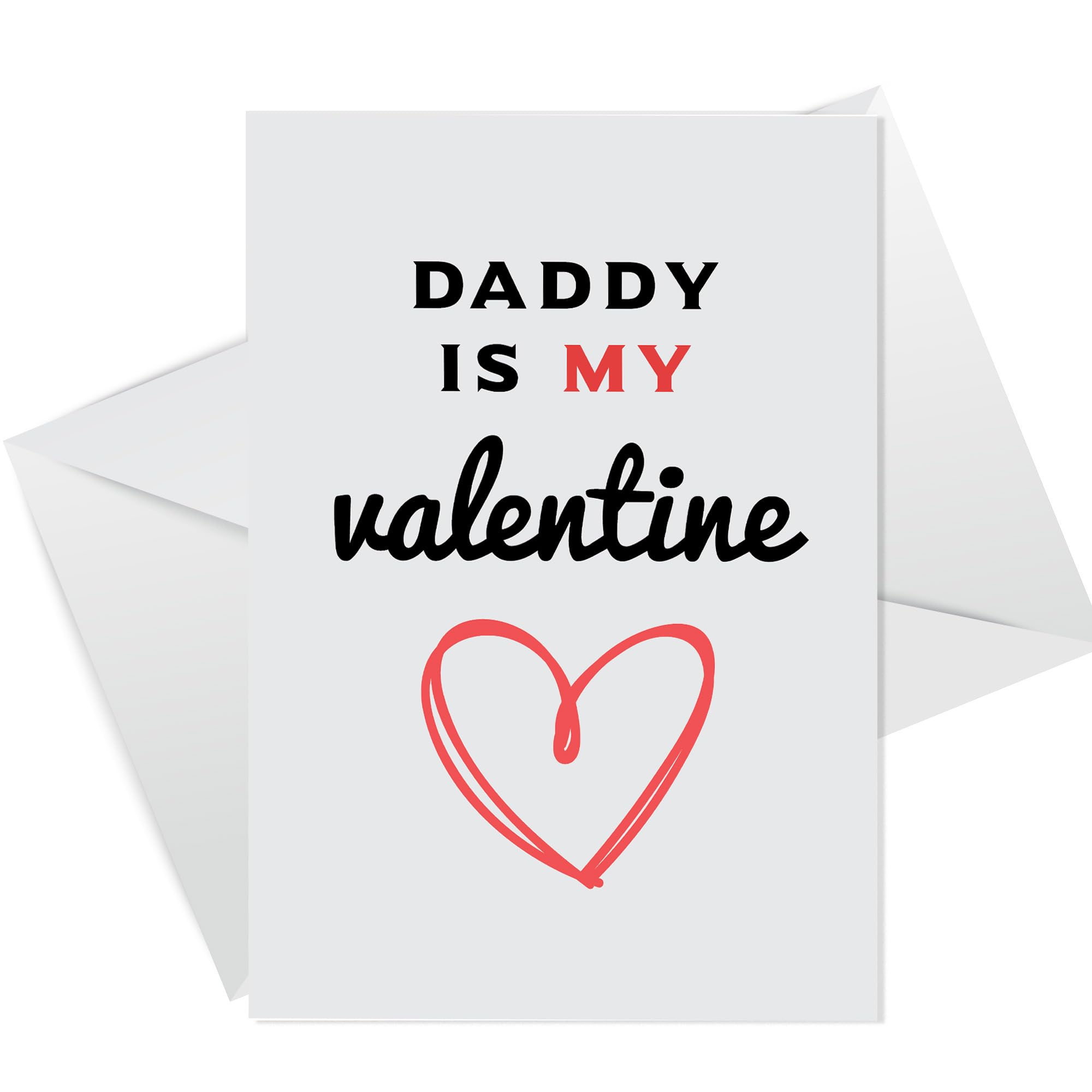 RED OCEAN Valentines Card For Daddy, Daddy Is My Valentine, Daddy Card From Daughter, Daddy Cards For Valentines Day, Card For Daddy, Card For Him, Keepsake Card For Daddy