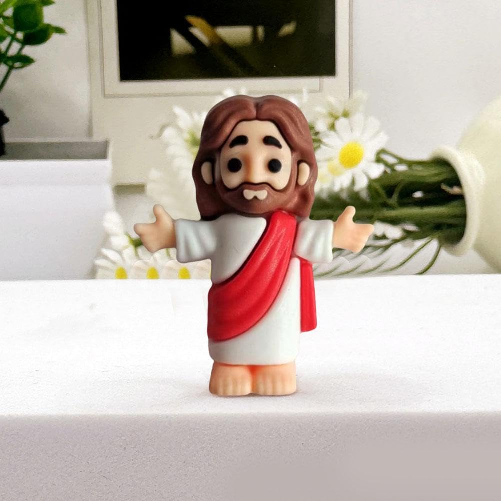 50 mini figure di Gesù piccolo Gesù sfuso con Bibbia ti ama religioso