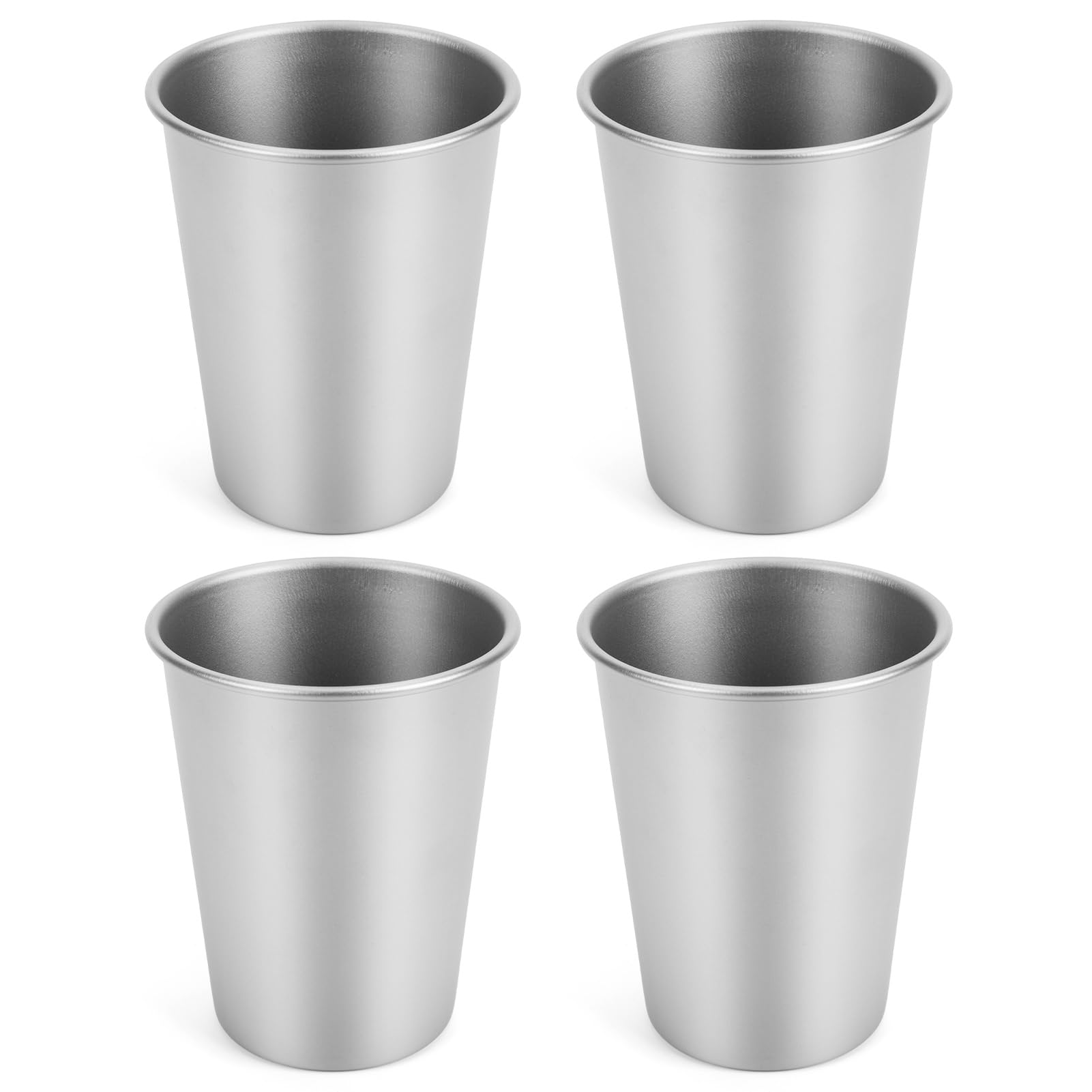 Generic Kubek Kempingowy Czysty Tytan Kubek Obozowy 320 Ml Lekki do Picia 8,4 X 8,4 X 10,2 Cm do Soku Whisky i Zimnych Napojów Podróże na Zewnątrz Z Plecakiem Piesze Wycieczki (4PCS)