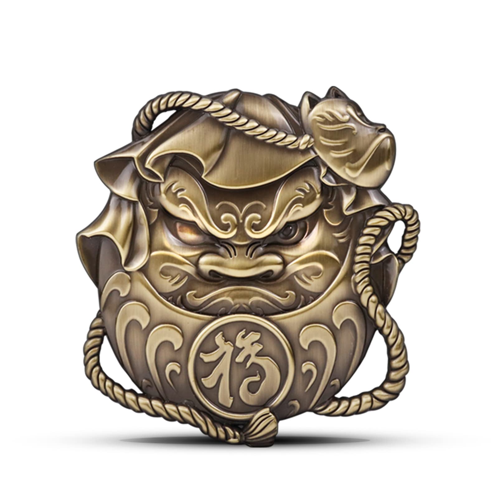 Japanese Style 3D Dharma Car Emblem Decal – Zinc Alloy Metal Sticker For Cars, Trucks, Motorcycles (2.75 X 2.5 In)