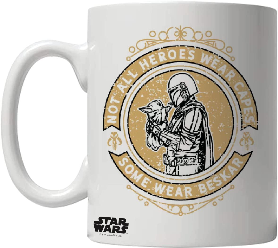 Giftmate Disney Star Wars Coffee Mug Unqiue Star Wars Mandalorian Ceramic Coffee Mug 320ml Star Wars Printed Cup