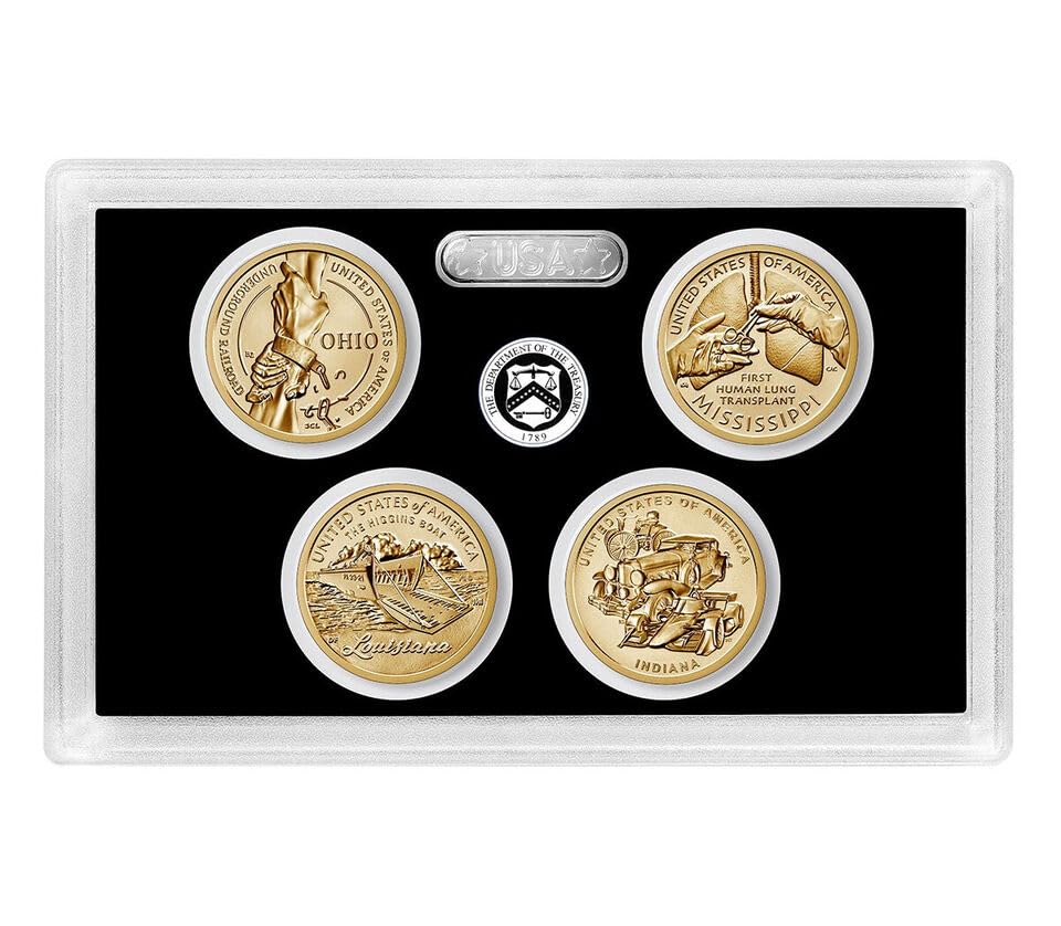 2023 S Reverse Proof American Innovation 4 Coin Set 23GC $1 US Mint Proof