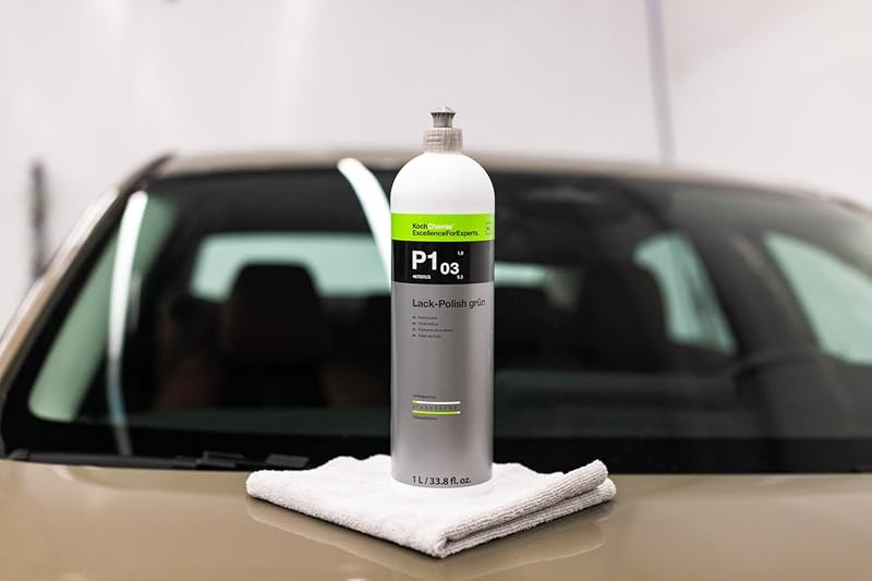 Koch-Chemie - Lack Polish Grun P1.03 - Protects, Refines, Adds Depth, and Amplifies Vehicle's Paint Color - High Gloss Finish - 1 Liter
