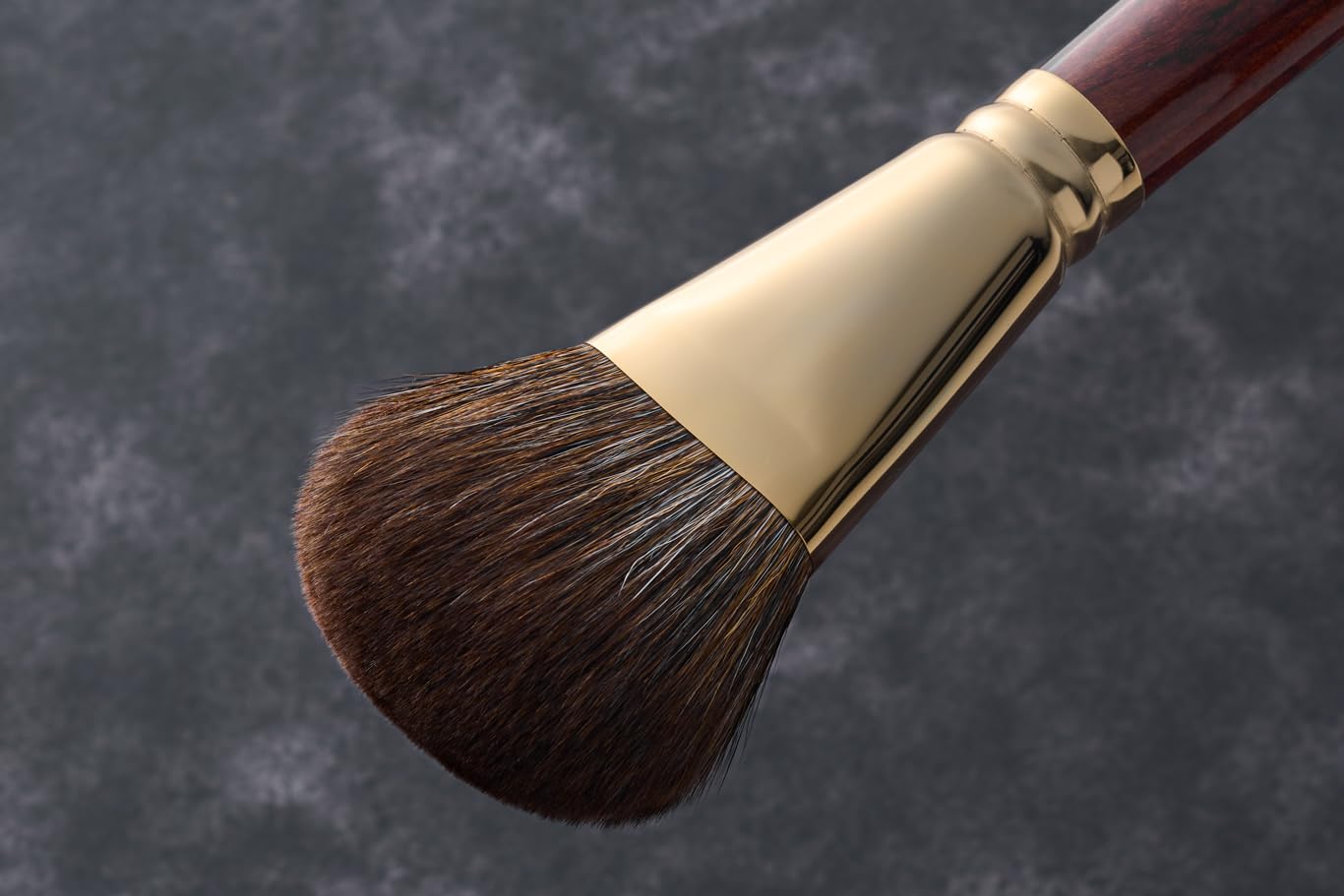 BISYODO Long Series Finishing Powder Brush - Fan Shape Type, Brown
