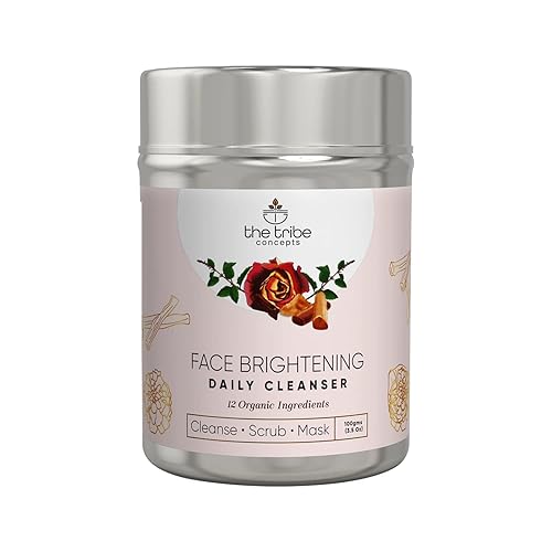 Mesliz Tribe Concept - Limpiador diario iluminador facial, limpiador 3 en 1, exfoliante y máscara, brillo instantáneo y eliminación de bronceado,