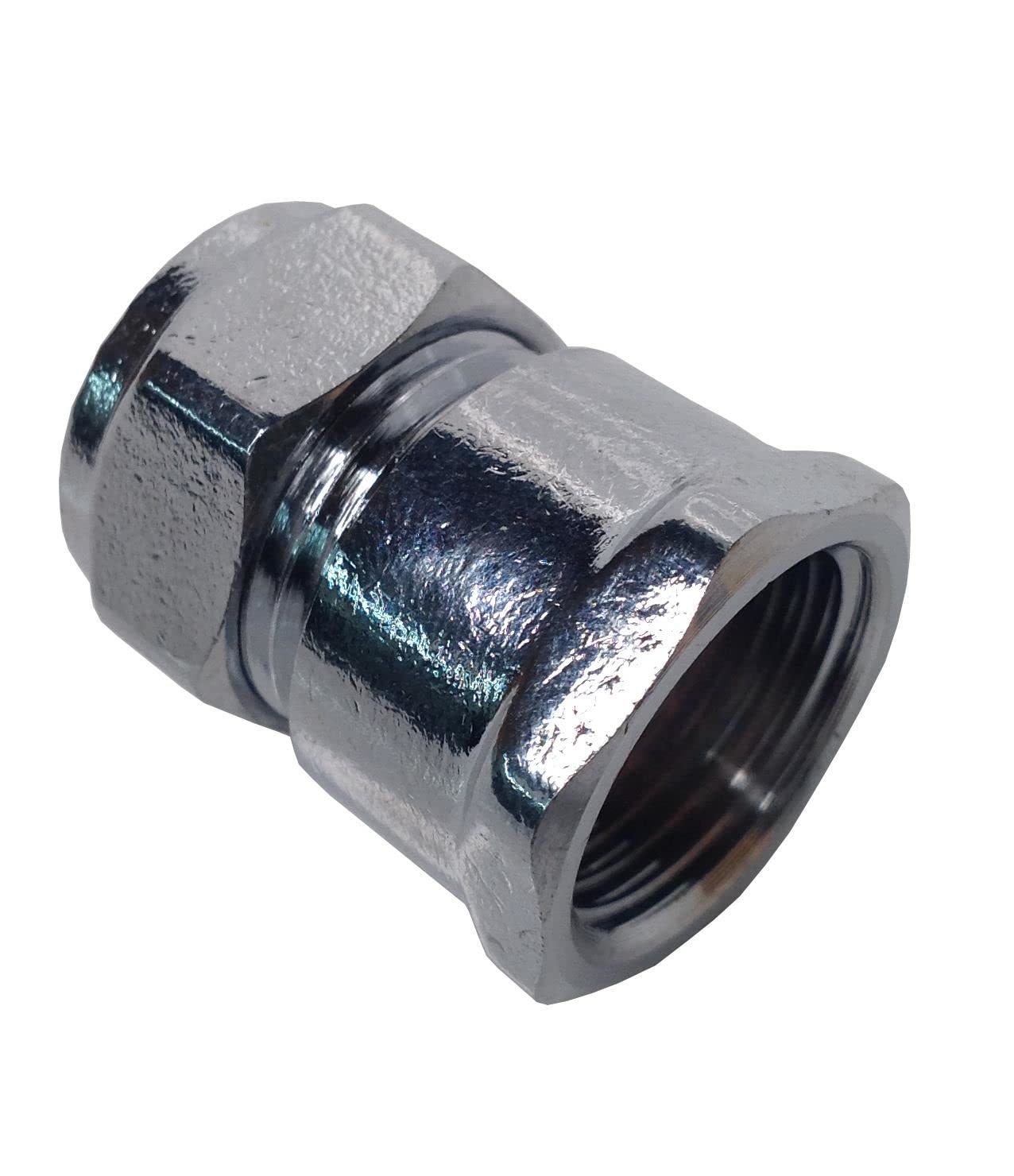 15mm x 3/4 Inch BSP Female Chrome Adaptor - Pack of 2