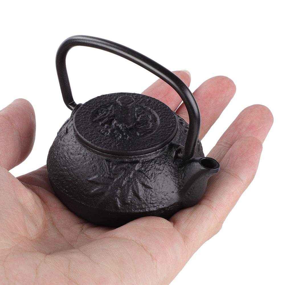 Mini teiera in ghisa, 50 ml Mini Iron Iron Tea imitazione Teiera giapponese con manico Black Retro Retro DECORATIVE TEA POT