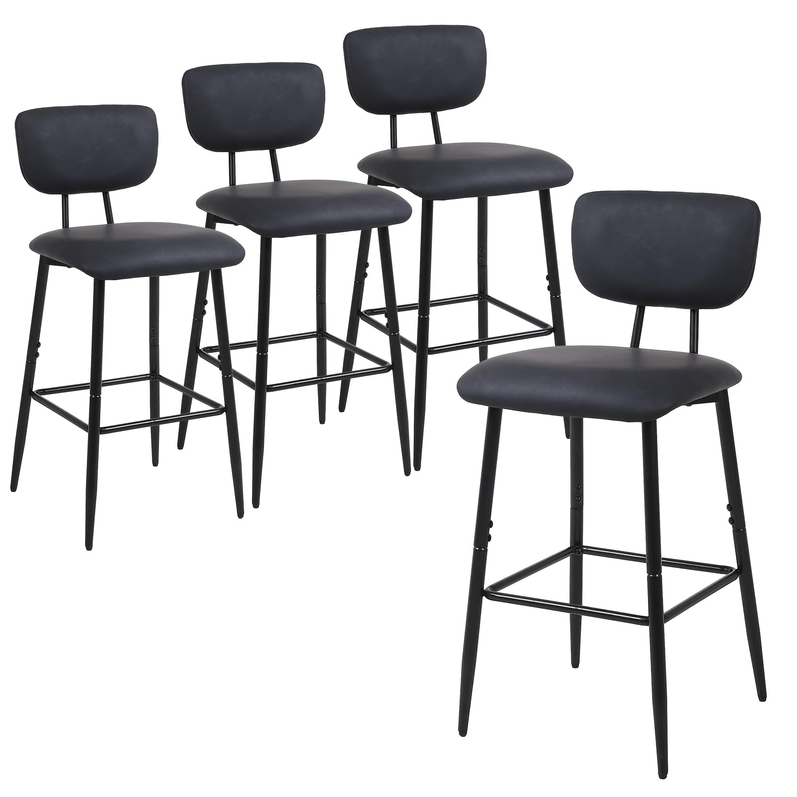 Nusetx Barkrukken Set Van 2, Moderne Barstoelen Met Rugleuning, Hoogte