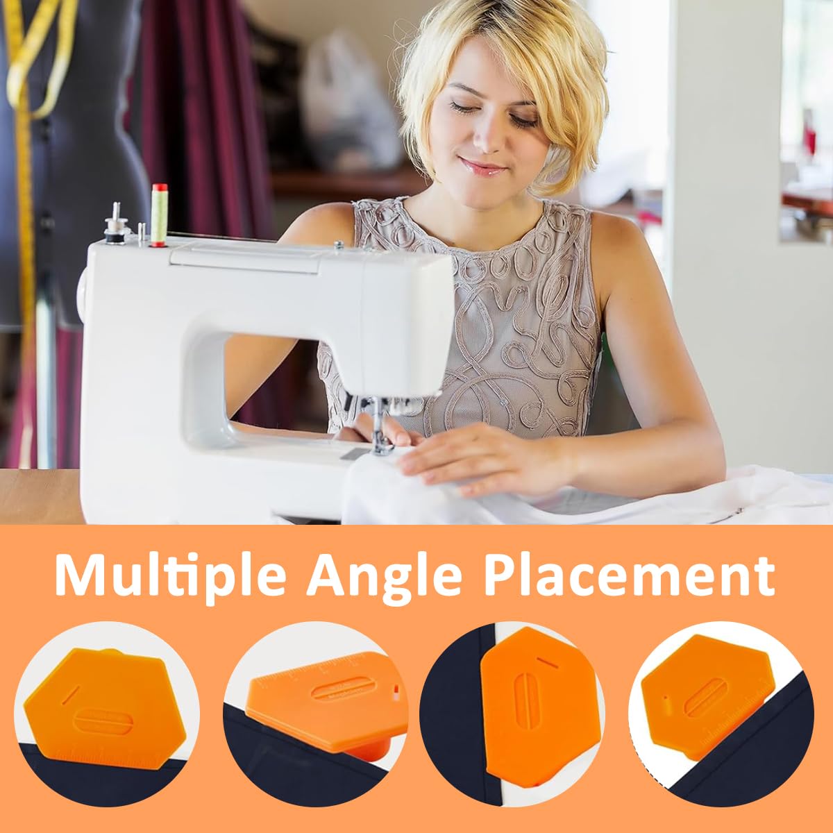 HASTHIP® Seam Guide for Sewing Machine, Polygonal Strong Magnet, Scale — Amazon image 5