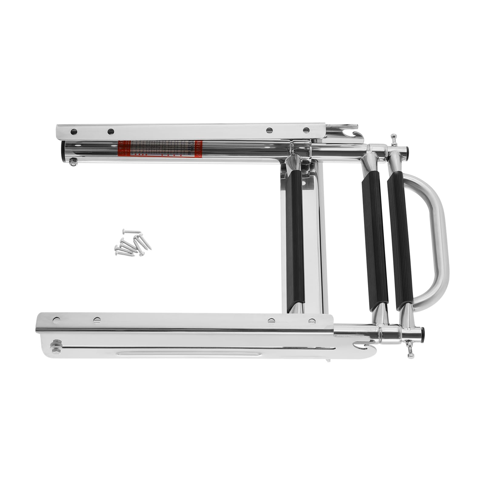 Scaletta pieghevole in acciaio inox, 3 gradini, scaletta da bagno, pieghevole, con pedali stabili, 300 kg, per motoscafo, yacht, barche da tempo