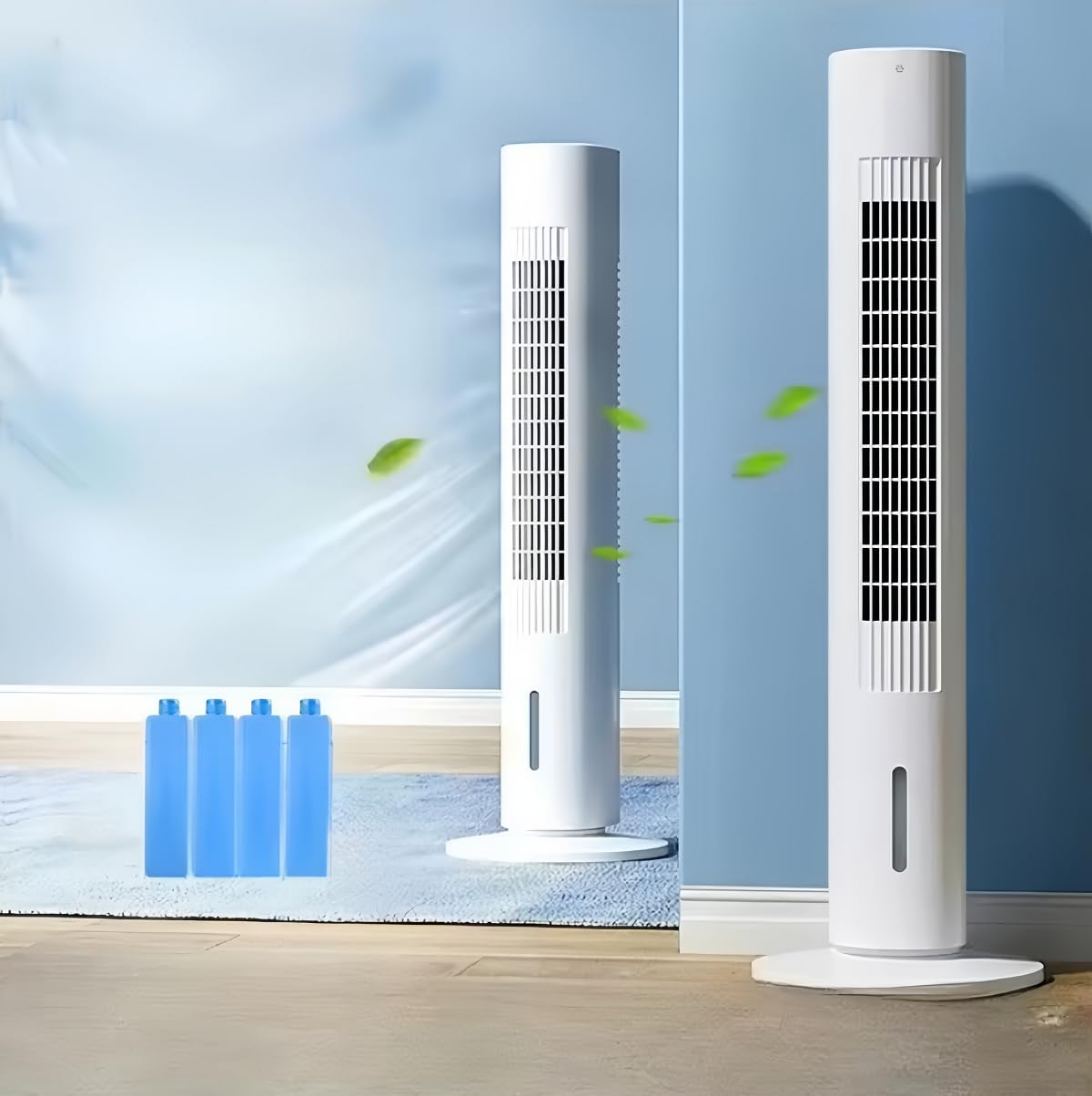 Aire Acondicionado Portátil, Enfriador de Aire 3 en 1, Tanque de Agua de 1200Ml, Ventilador, con Control Remoto, Ajuste de Ventilador de Tres Velocidades, Adecuado para Uso en Casa y Oficina.