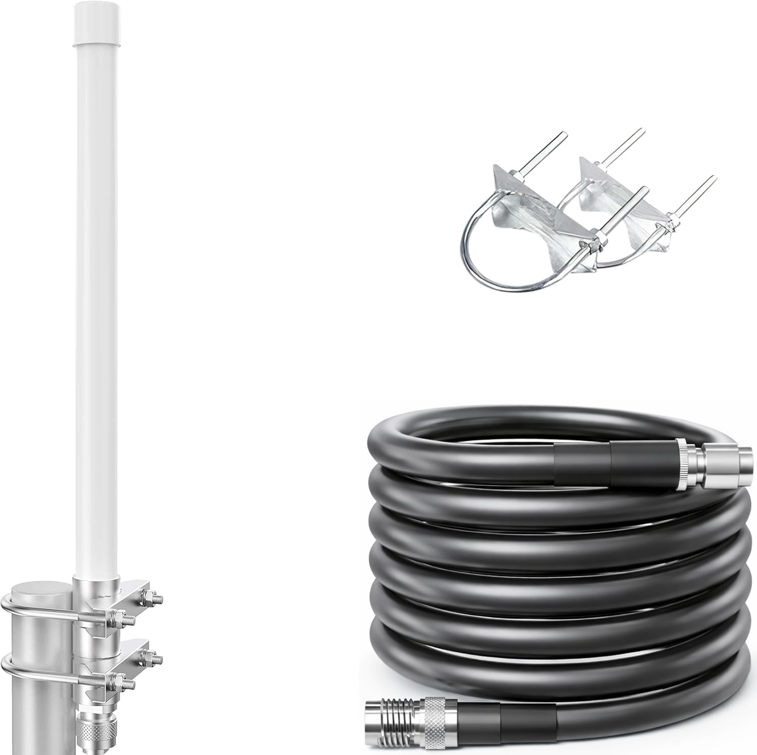 RAIGEN 5.8 dbi Antenna LoRa 915 MHz 43.3 Inch Tall Outdoor w/Raigen 400 Low Loss Cable Omni-Directional for Meshtastic RAK, Heltec, Lilygo, TTGO & Helium Miner Nebra, RAK, Bobcat, Sensecap