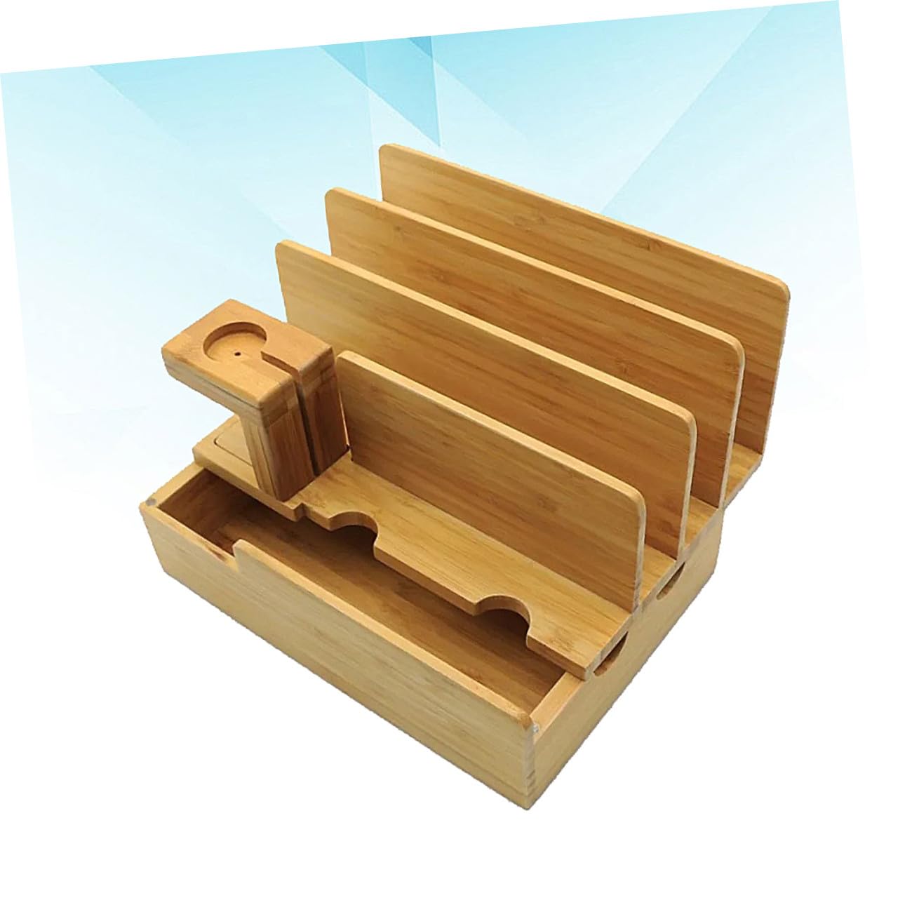 Homoyoyo Support De Chargeur Bois De Bambou pour Montre Support Affichage De Charge pour Montre Connectée Chargeur Pratique Et Élégant