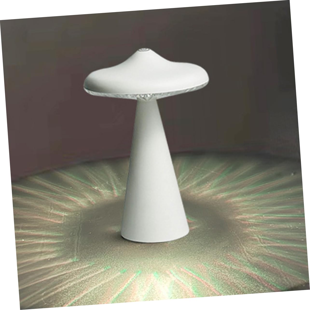 Artibetter Lampada da Tavolo Ricaricabile a Luce Calda Touch Dimming, Design a Forma di Disco Decorativo per Camera da Letto, Ufficio, Scuola, Regalo Creativo