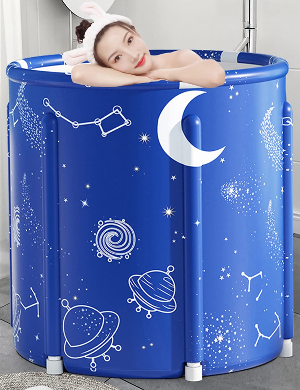 Manffier B Foldable Movable Athtubs Family Portable Large Athtu Adults Student Athtubs Ath Tubs For Indoor Outdoor Convenient Storage Athroom Spa, Easy To Inst(Size:80x65cm,Color:b)