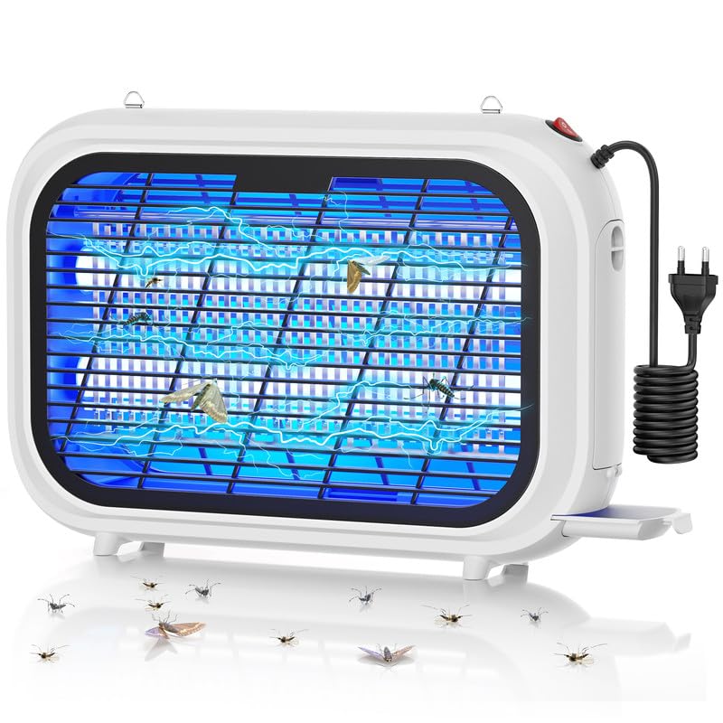 Antimosquitos Electrico, 20W Mata Mosquitos Electrico con Luz LED, Lampara Antimosquitos Exterior Interior