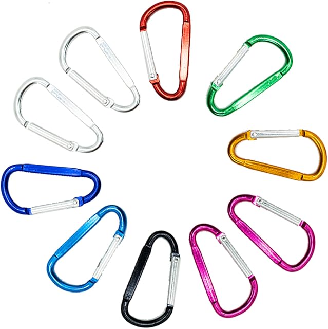 SZXMDKH Carabiner Clip Small, D Ring Clip Hook Karabiner, mini Carabiner Keyring for Outdoor, Fishing, Hiking, Traveling