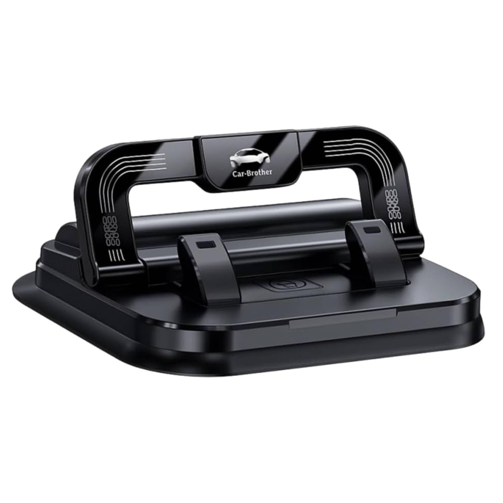 Car Phone Holder 360 Dashboard Phone Holder with Hidden Emergency Contact Number Plate Universal Compatibility with Anti-Slip Base