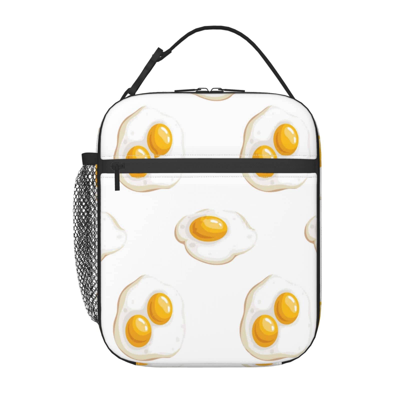 Double Yolk Poached Egg Insulated Lunch Bag for Women Men Lunch Box Organizer Portable Cooler Bag Tote Bag for Adults Kids School Work