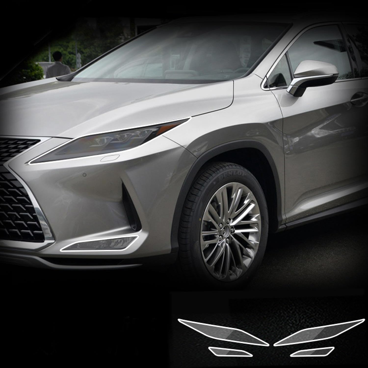 Samlng Transparent Car Front Light Film For Lexus Rx 350 450 2018-2023 Car Exterior Headlight Anti-Scratch Tpu Protective Film Anti-Scratch Repair Film Refit