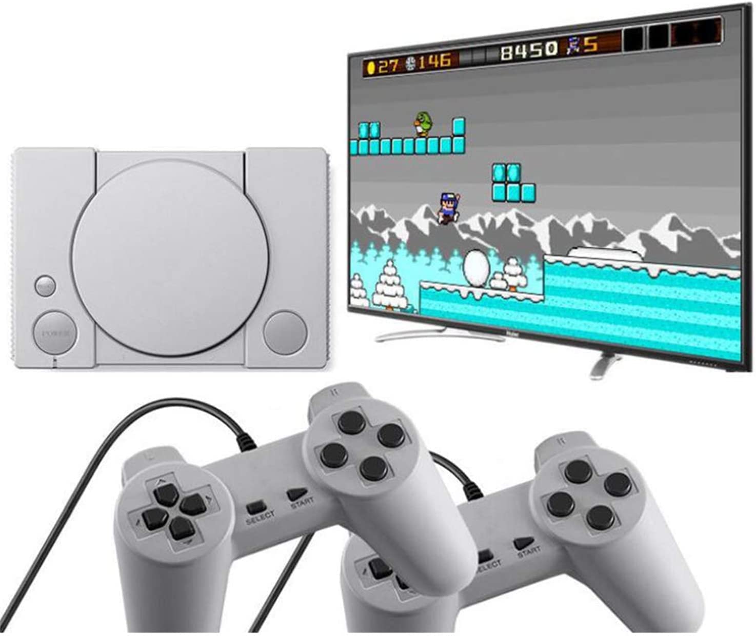 Buy Beauenty 8-Bit PS1 Mini Classic TV Video Game Machine with 620  Nostalgic Classic Games, Wireless HD Game Console,Children's Memories,  Children's Games (White) Online at desertcart Belize