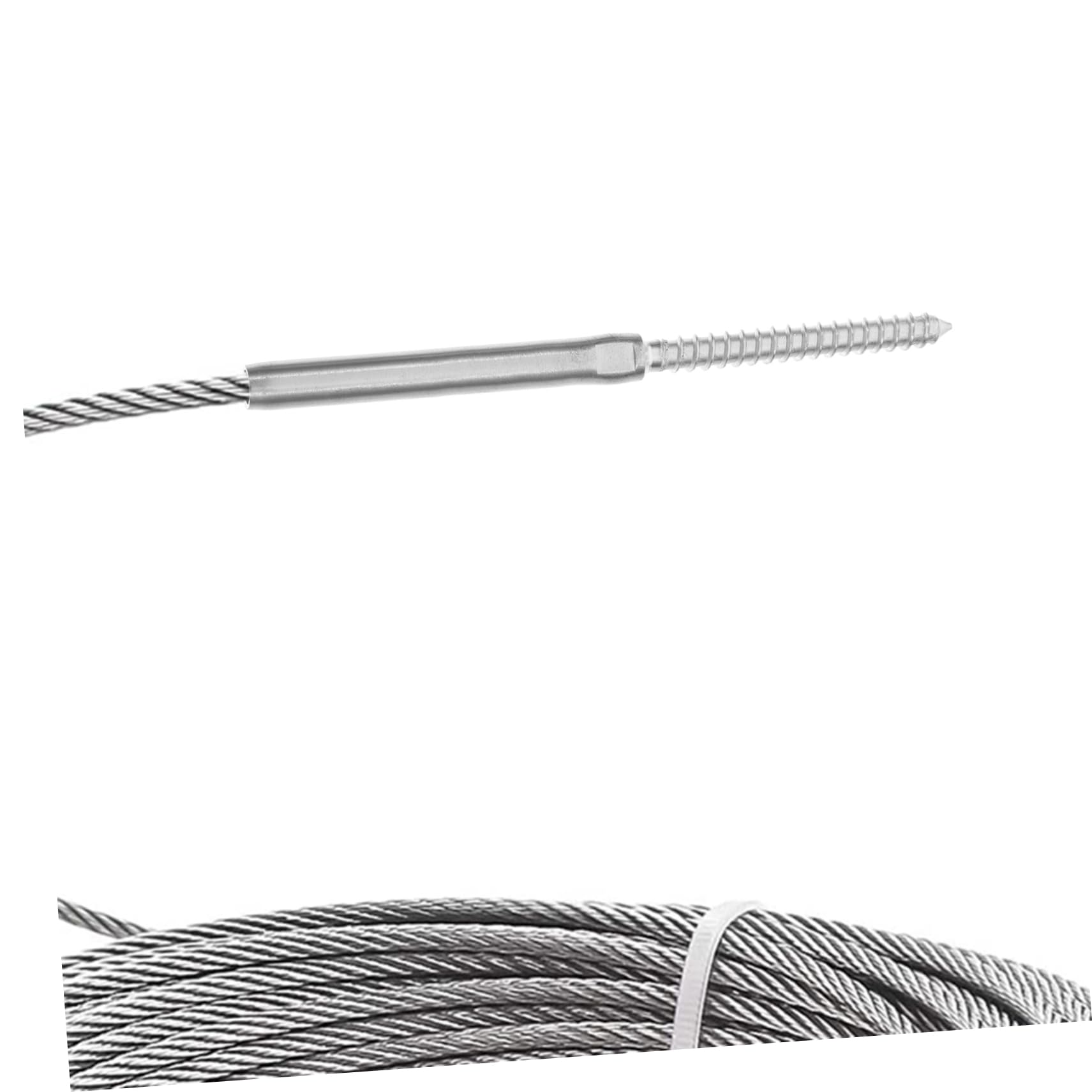 HOLIDYOYO Deck Railing Kit 3/16 Inch Cable Railing System Stainless Steel Lag Screws Easy Installation