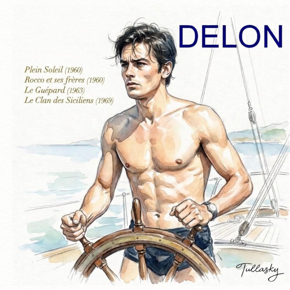 Alain Delon: 100 aquarelles de l’icône du cinéma par Olivier de Tullasky