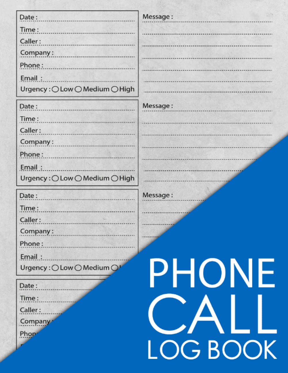Phone Call Log Book: Phone Call Record log Book for Business and personal use With 450 Call Log Space For Records | voicemail Log Book To Record Contacts, Phone Numbers, Emails