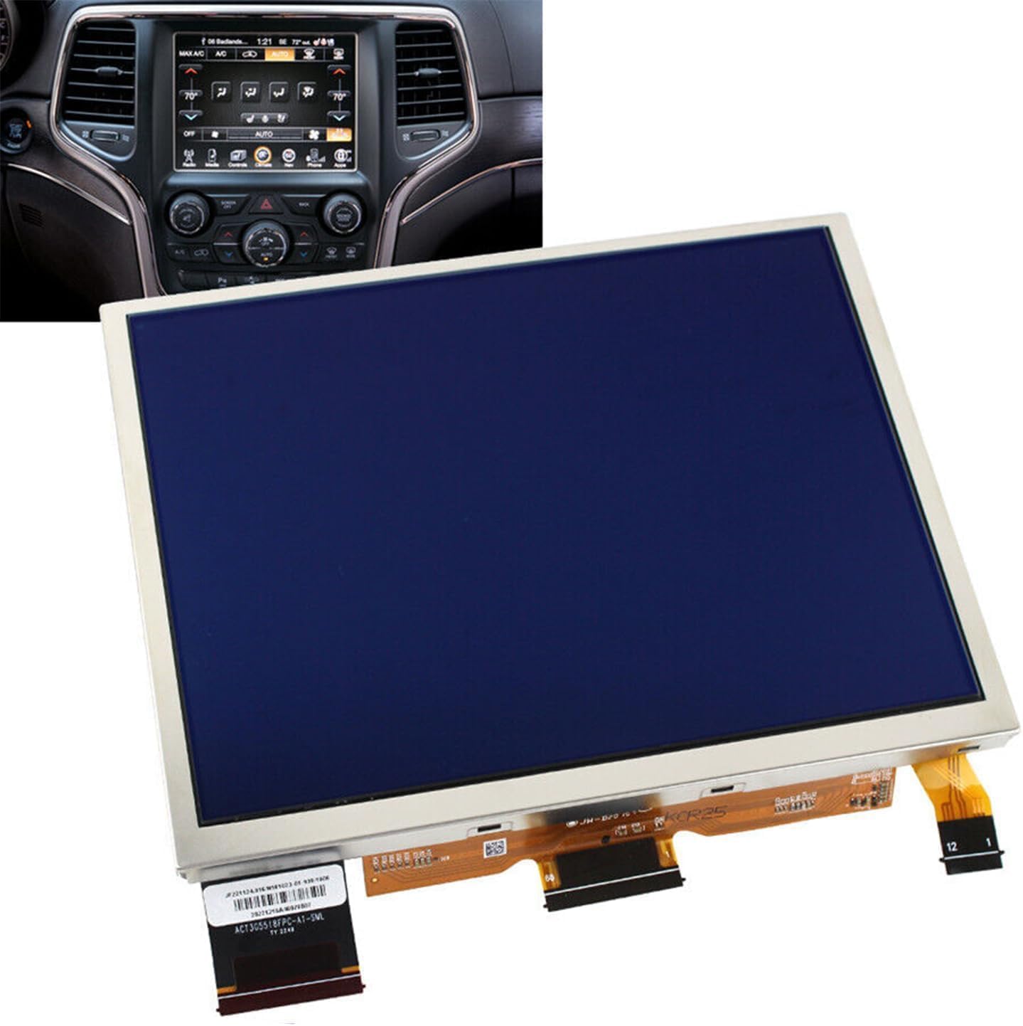 TDO-XGA084 8.4 Uconnect 4 4C UAQ Screen Replacement for 2018-2023 Jeep Grand Cherokee RAM Dodge Chrysler LCD Monitor Radio Display Navigation LA084X01(SL)(01) 68388570AB