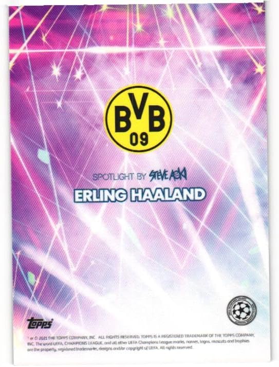 ERLING HAALAND 2020-21 Topps Football Festival by Steve Aoki Soccer Card Norway Borussia Dortmund Manchester City