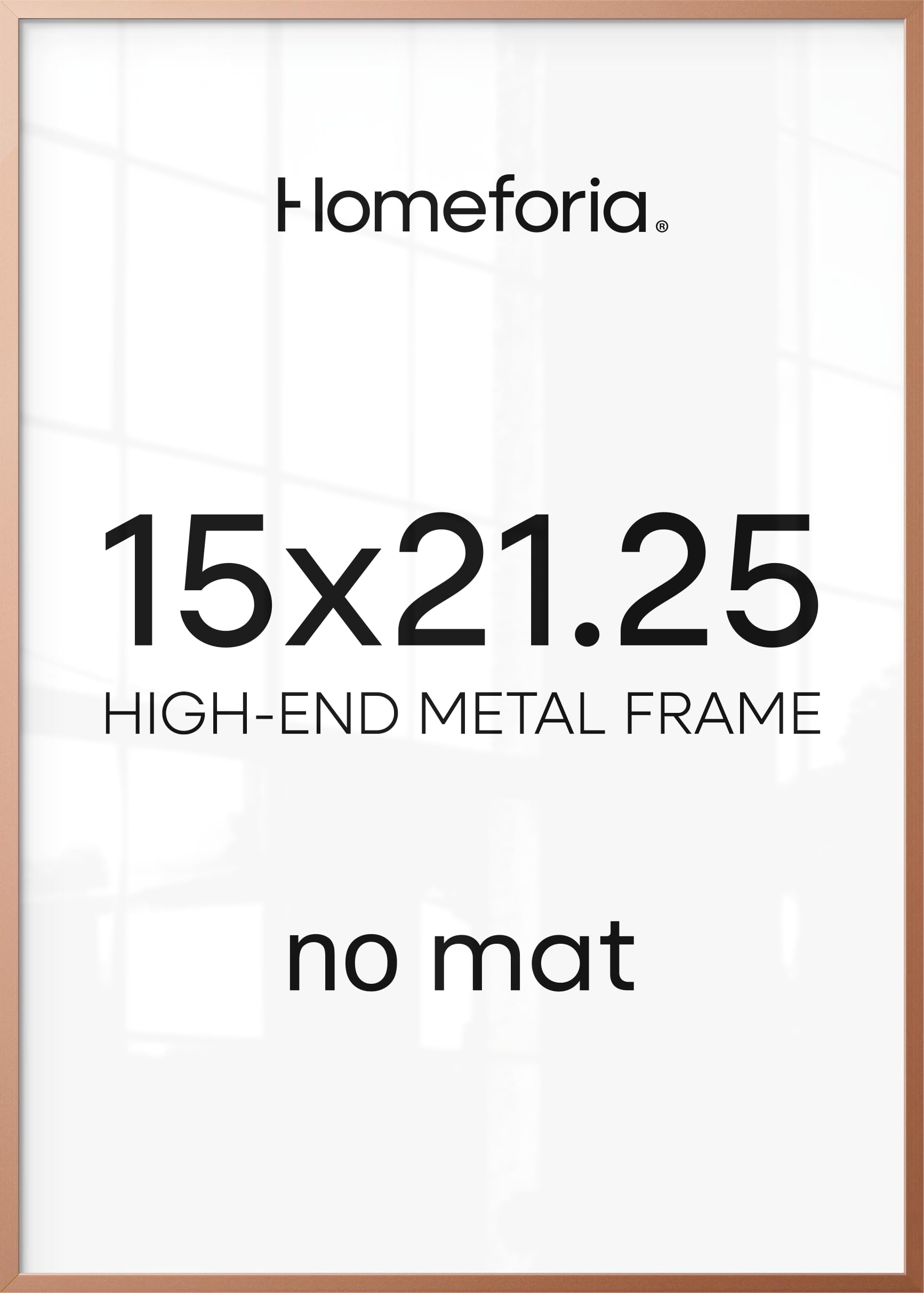 Homeforia 15x21.25 Rose Puzzle Picture Frame, High-End Metal, Glass | High End Aluminum, Tempered Glass, 15x21.25 in Edge-to-Edge Display 21.25x15, Wall Kit, Set Of 1
