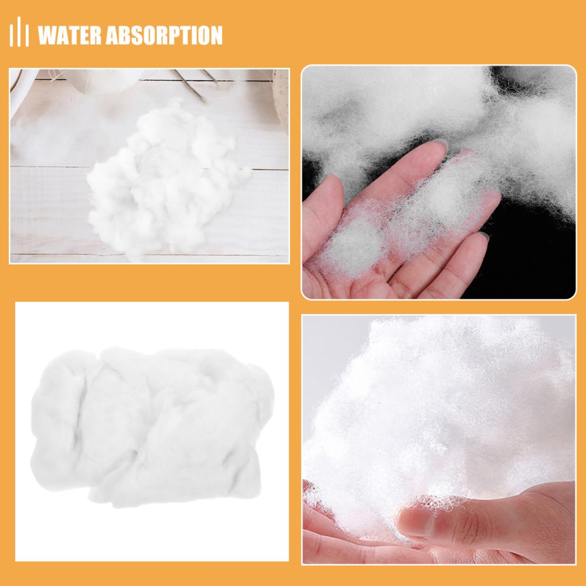 Relleno de Fibra de Poliéster para Peluches 125g, White